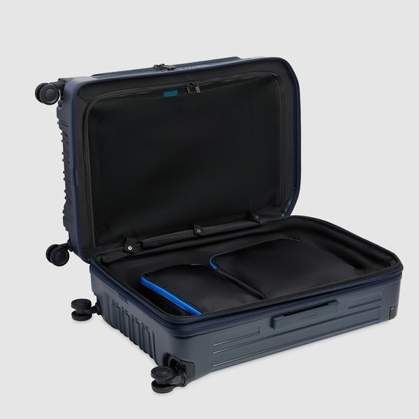 trolley medio rigido a 4 ruote BV7246PQL BLUO PIQUADRO 