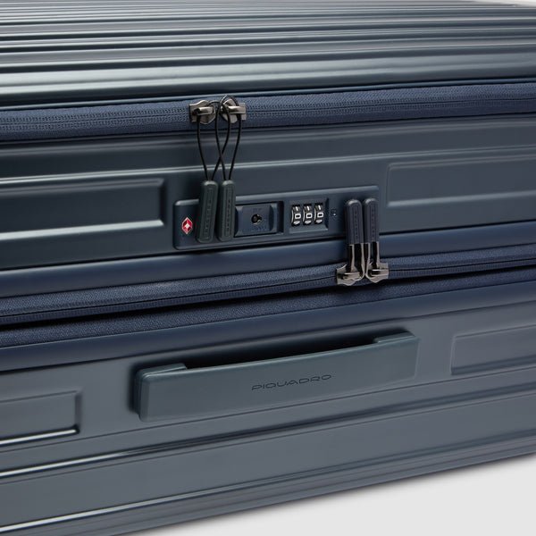 trolley large con doppia apertura BV7247PQL BLUO PIQUADRO 