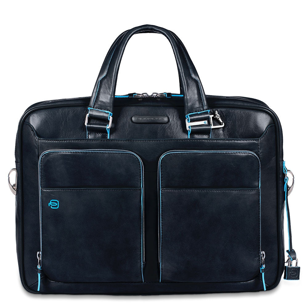 CARTELLA SOTTILE CON MANICI CA2849B2 BLU2 PIQUADRO 