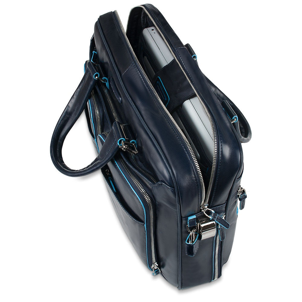 CARTELLA SOTTILE CON MANICI CA2849B2 BLU2 PIQUADRO 