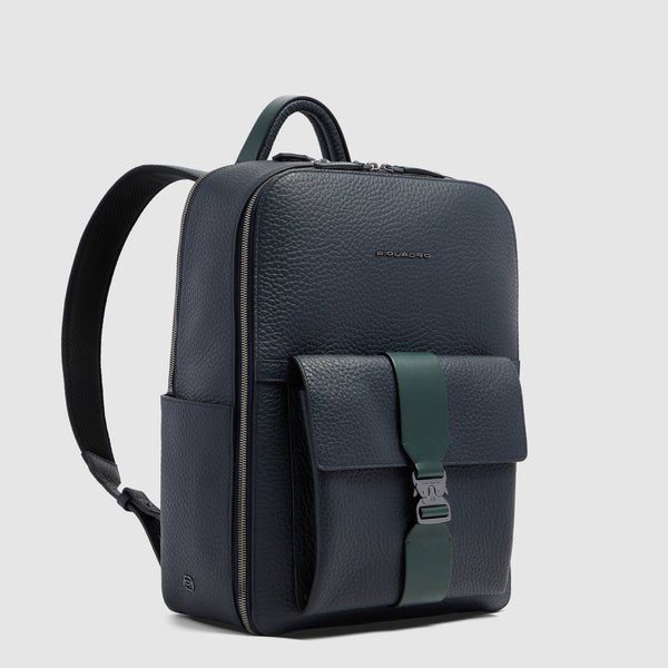 zaino porta pc 15,6 2 comparti in pelle CA7263W151 BLUVE PIQUADRO 