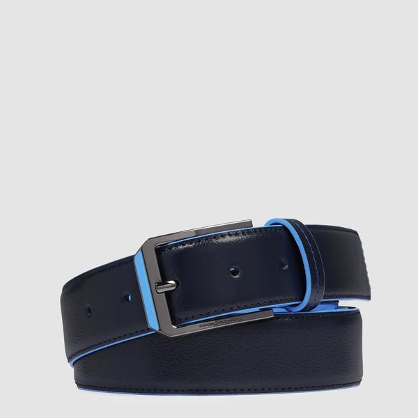 cintura in pelle con fibia ad ardiglione CU6743B2 BLU2 PIQUADRO 