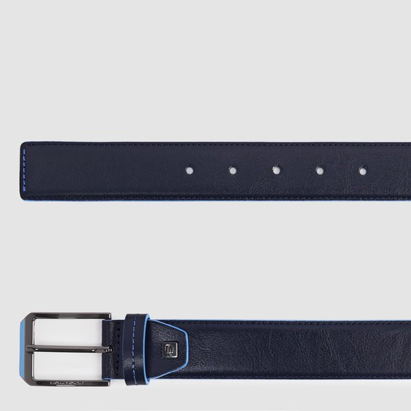 cintura in pelle con fibia ad ardiglione CU6743B2 BLU2 PIQUADRO 