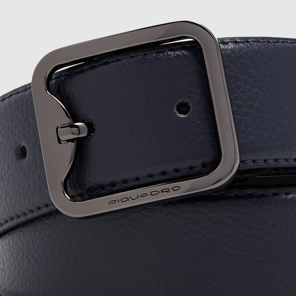 cintura in pelle con fibia ad ardiglione CU7215MOS BLU PIQUADRO 