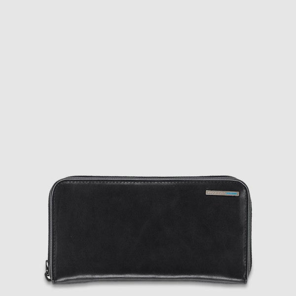 portafoglio grande zip around PD1515B2R N PIQUADRO 