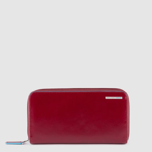 portafoglio grande zip around PD1515B2R R PIQUADRO 
