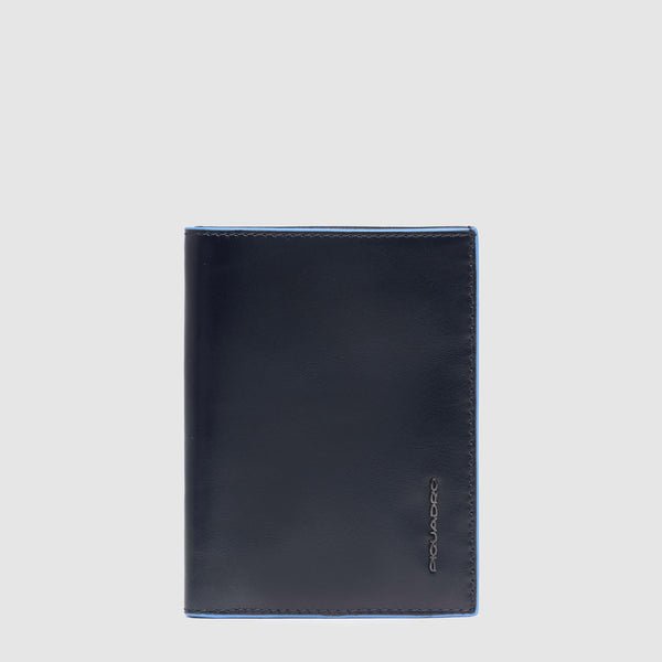 portafoglio verticale PU1393B2R BLU2 PIQUADRO 