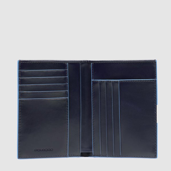 portafoglio verticale PU1393B2R BLU2 PIQUADRO 