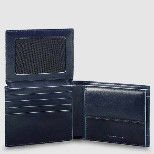portafoglio b2 con volantino PU4518B2R BLU2 PIQUADRO 