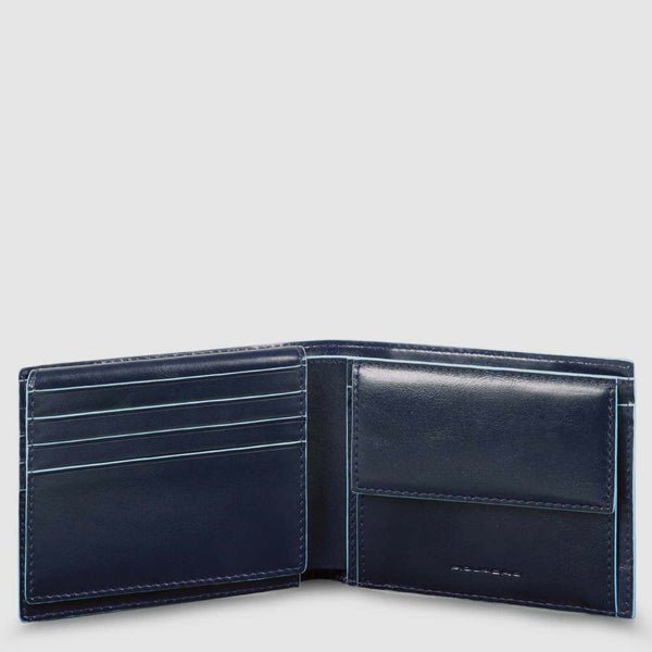 portafoglio b2 con volantino PU4518B2R BLU2 PIQUADRO 