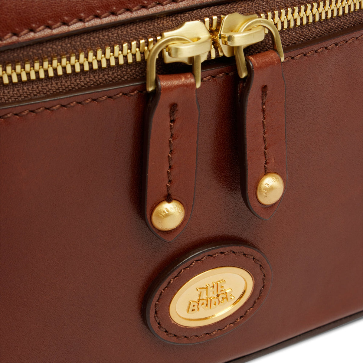 bauletto in pelle con tracolla 04540601 14 THE BRIDGE 