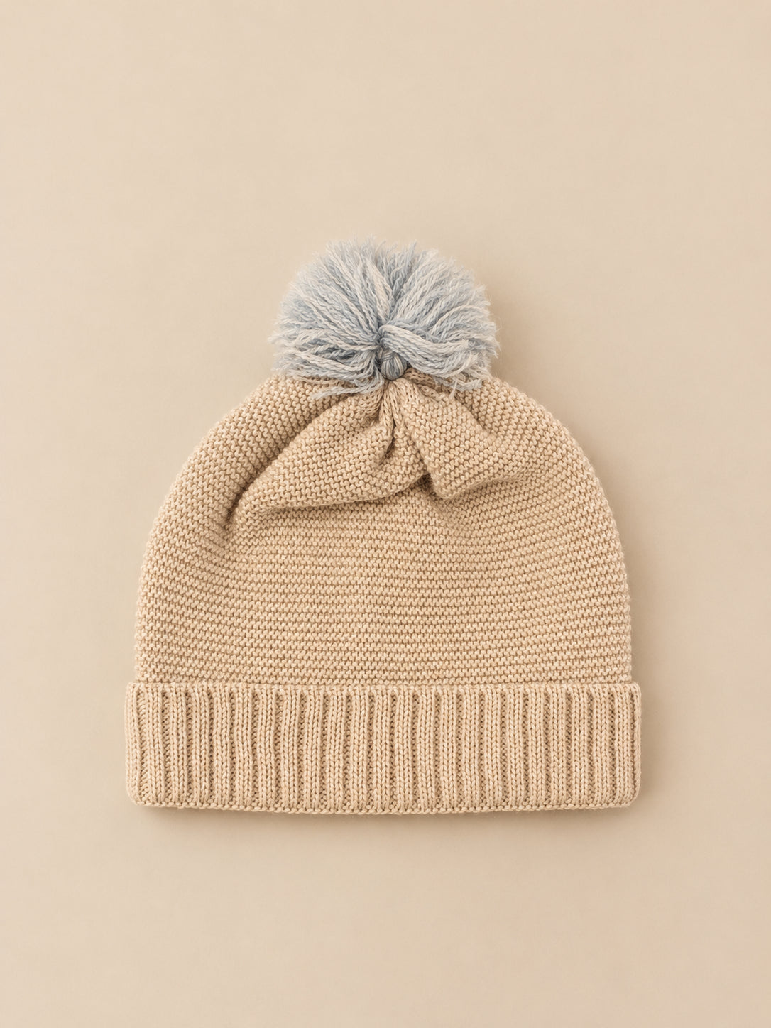 berretto con pompon 603 CIELO-SABBIA BABY LORD 