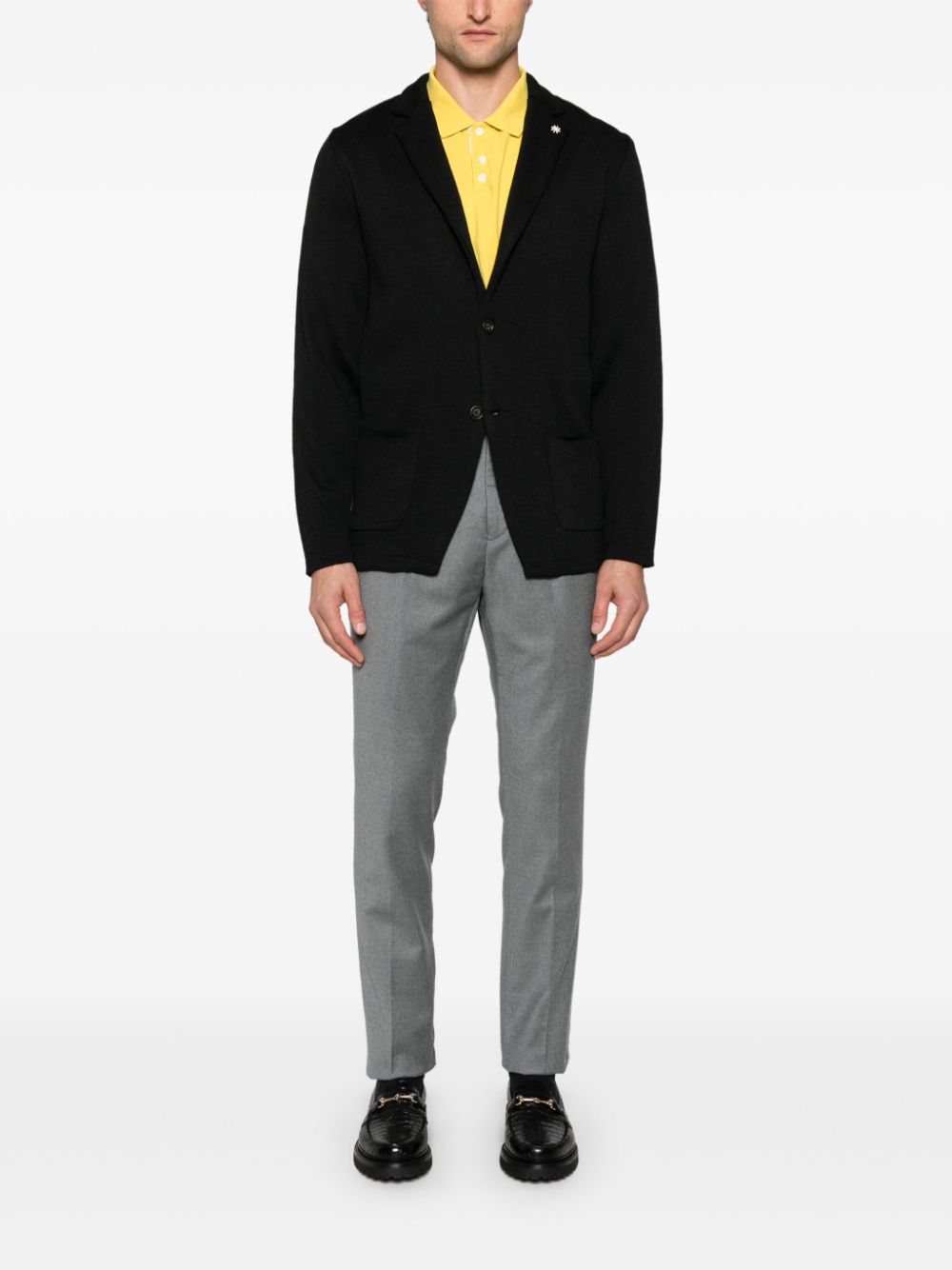giacca in maglia con logo 3732M590 243771 99 MANUEL RITZ 