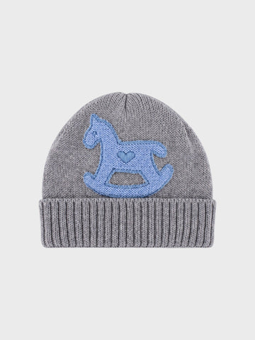 cappellino cavallo in lana 602 GRIGIO-CAPRI BABY LORD 