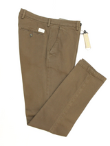 MANUEL RITZ pantalone in cotone stretch Marrone