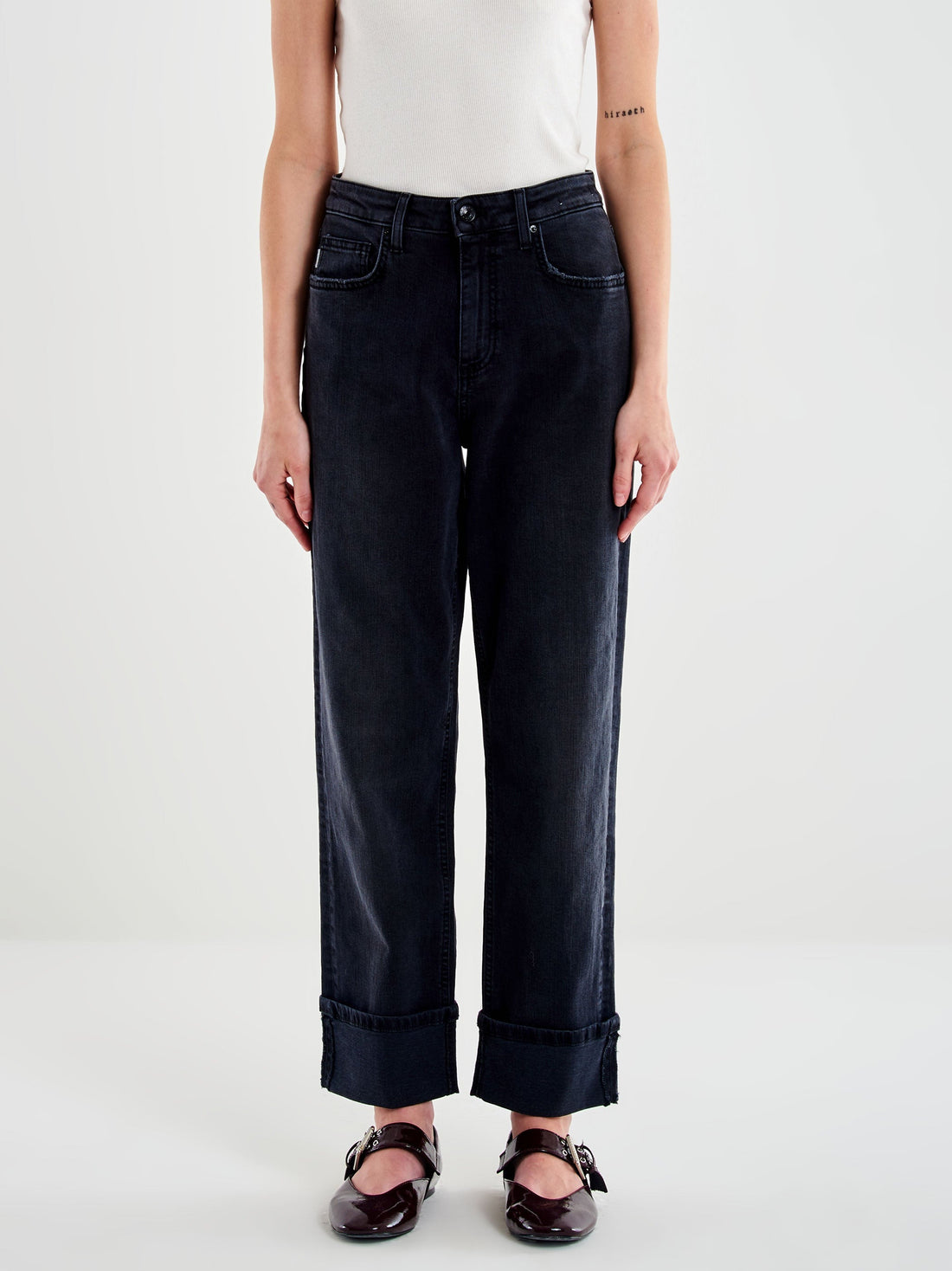 jeans maggie mom fit DF5084 NERO VICOLO 