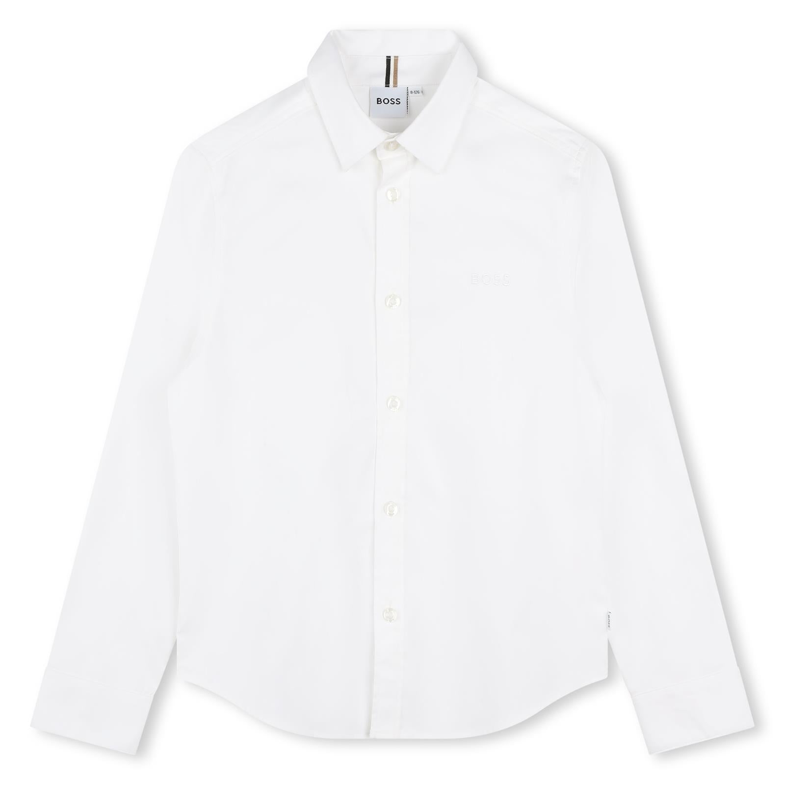camicia bianca con logo J52009 10P BOSS 