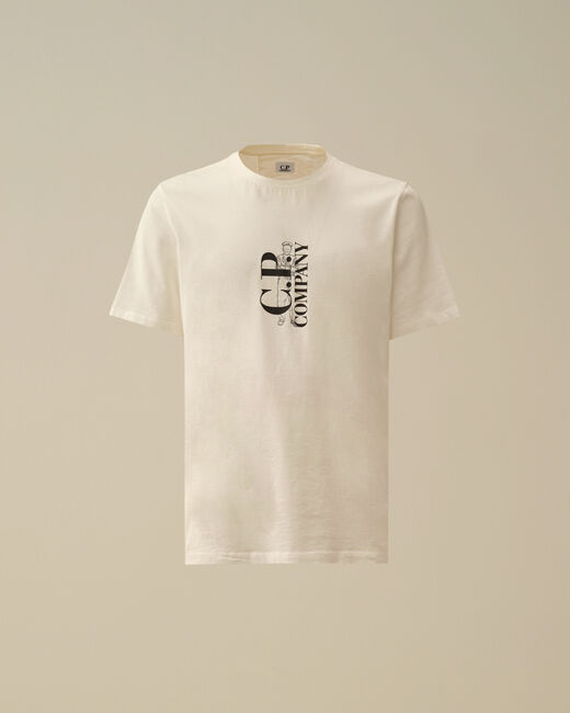t-shirt con logo verticale 18CMTS138A 005100W 103 CP COMPANY 