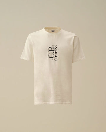 t-shirt con logo verticale 18CMTS138A 005100W 103 CP COMPANY 