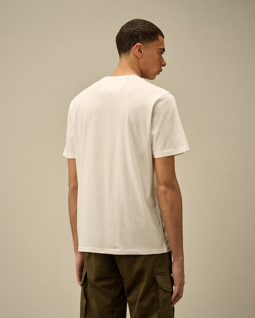 t-shirt con logo verticale 18CMTS138A 005100W 103 CP COMPANY 