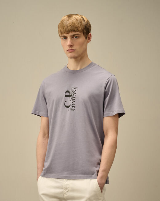t-shirt con logo verticale 18CMTS138A 005100W 774 CP COMPANY 