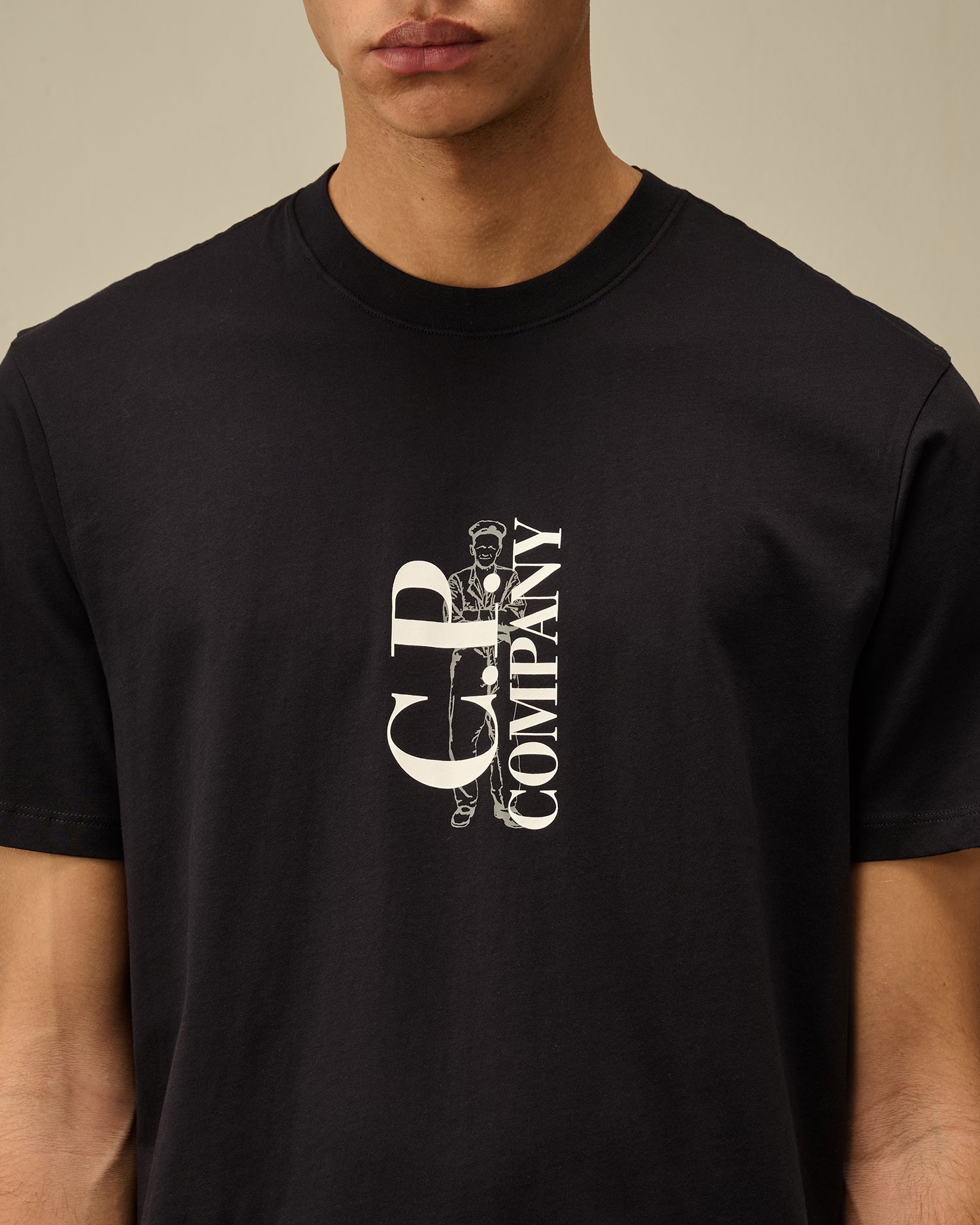 t-shirt con logo verticale 18CMTS138A 005100W 888 CP COMPANY 