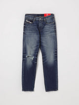 DIESEL jeans in denim con strappi Blu