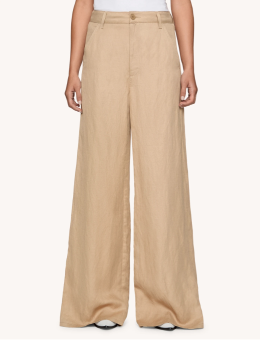 pantalone idra wide leg in lino DP802LF0031DXXX 707 DONDUP 