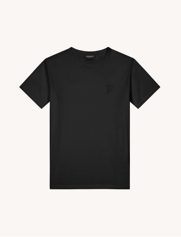 t-shirt logo ricamato in tono S746JF0271DFZ4 999 DONDUP 