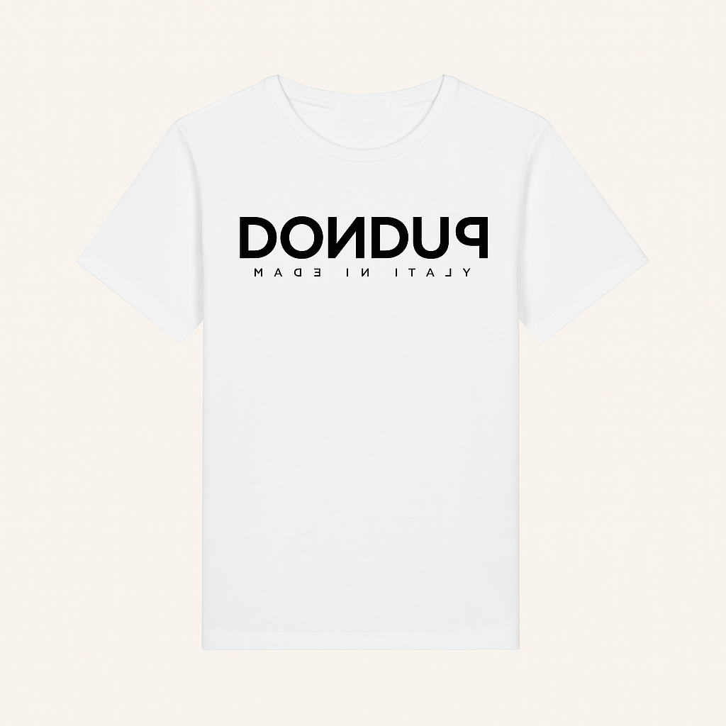 t-shirt logo made in italy US198JF0271UIS8 000 DONDUP 