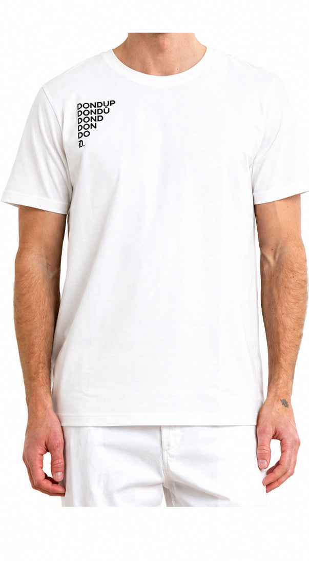 t-shirt con logo in tono US198JF0309UIT9 000 DONDUP 