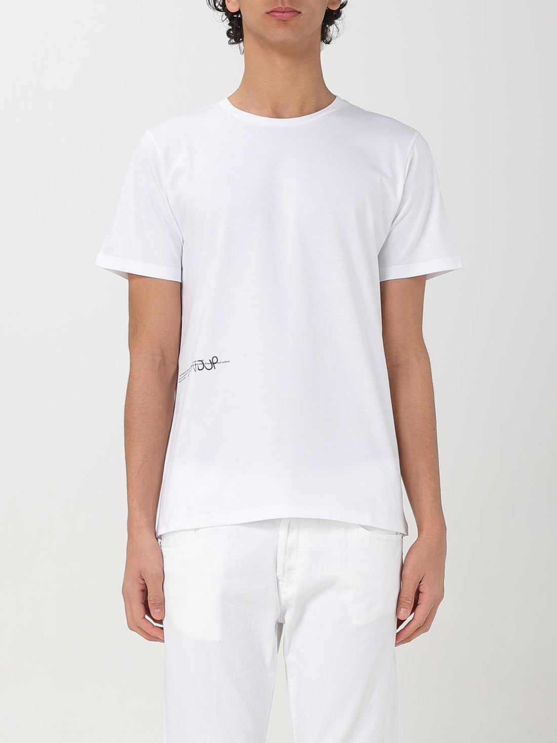 t-shirt con logo al fondo US198JF0309UIU2 000 DONDUP 