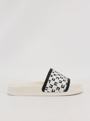 sandalo con logo all over F3A0 E0075 BURRO/NERO ELISABETTA FRANCHI 