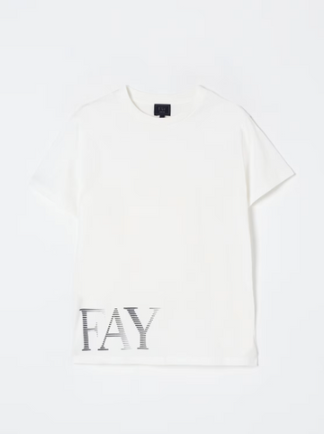 t-shirt con logo al fondo FW8P81 Z1173 178MC FAY 
