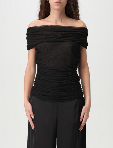 maglia con arricciatura H.M2908.4242 NERO HANITA 