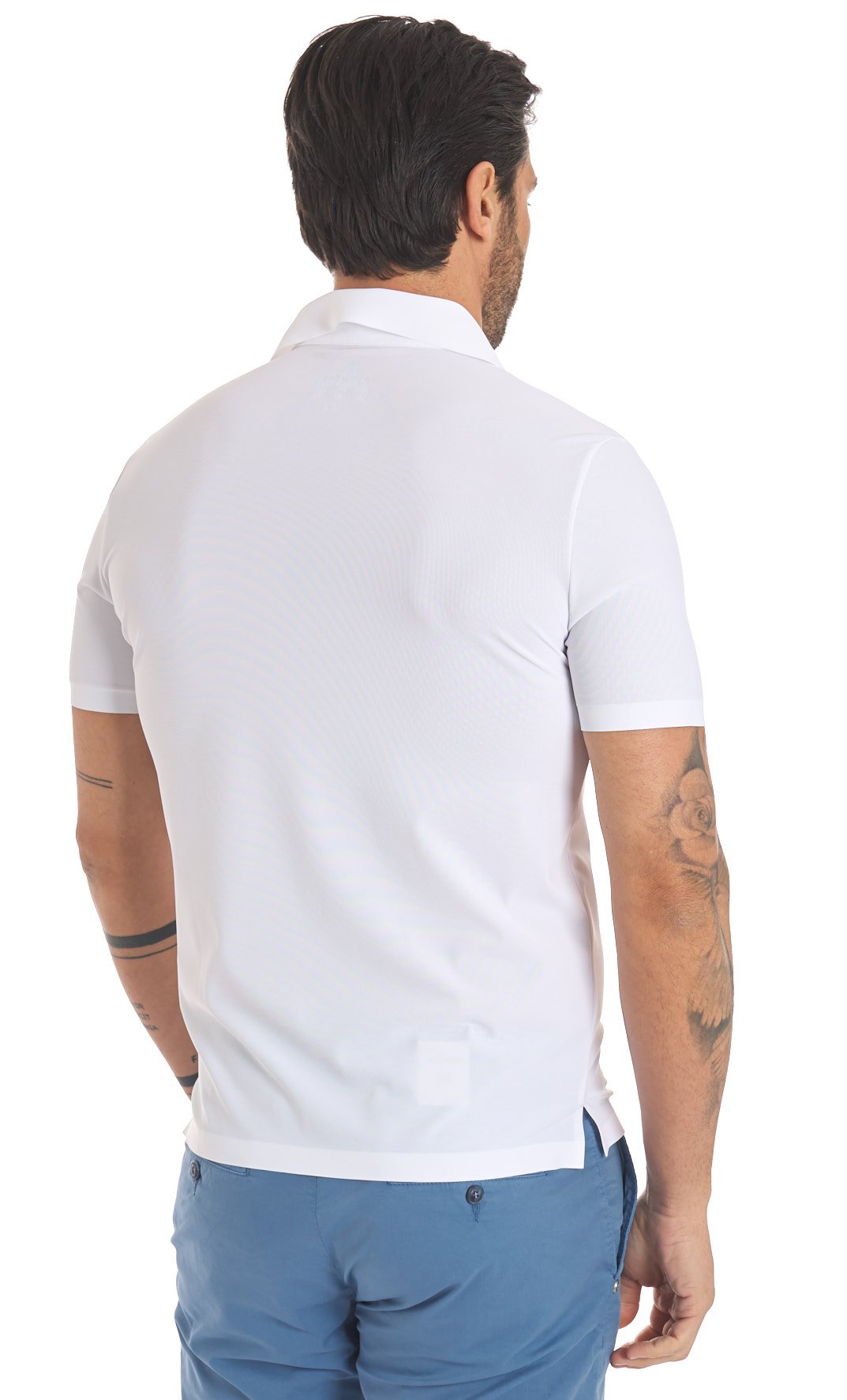 polo in tessuto tecnico super stretch HE841001 BIANCO HESKIMO 