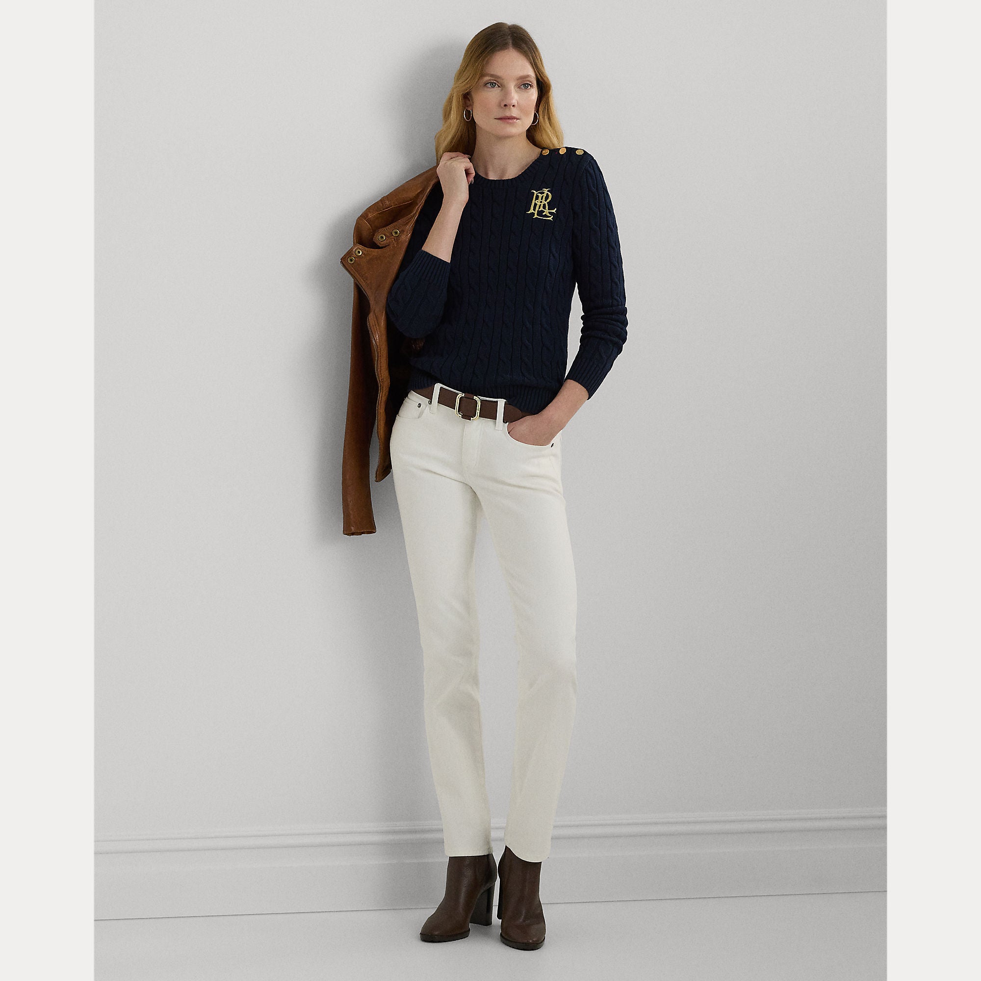 maglioncino ricamo logo e bottoni 200-932223 003 LAUREN RALPH LAUREN 