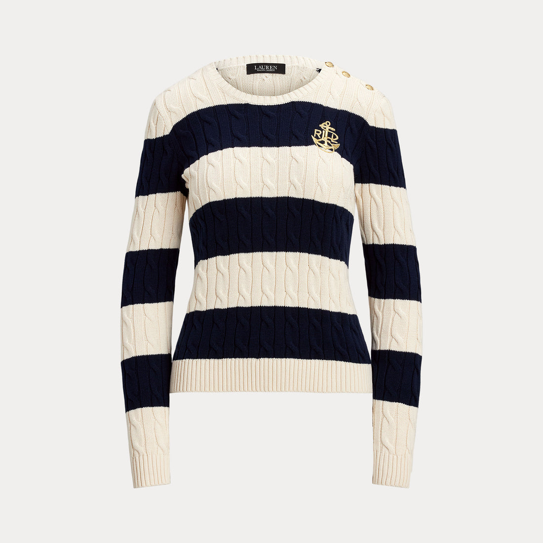 maglione a trecce e righe 200-957480 002 LAUREN RALPH LAUREN 