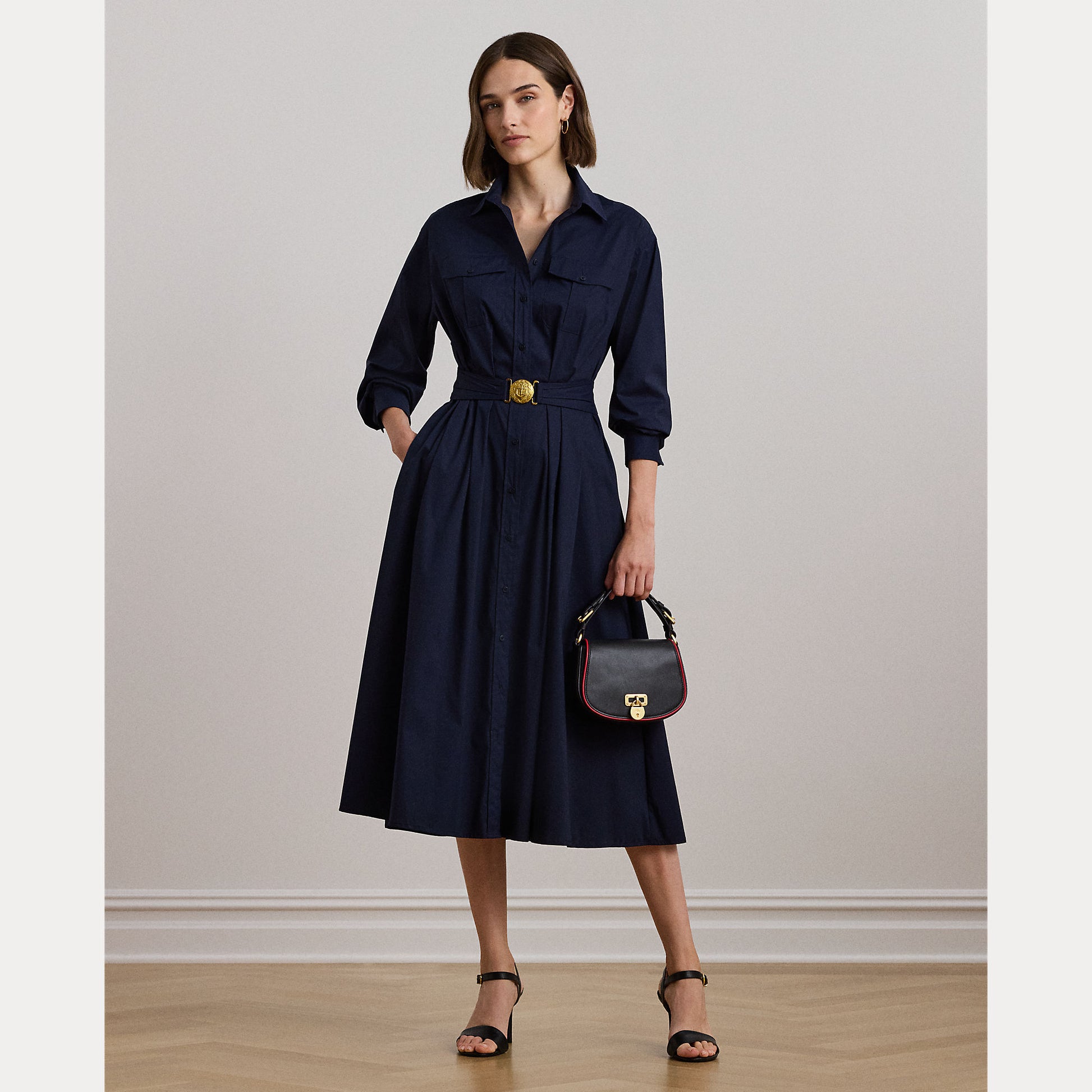 abito midi con cinta 250-957121 001 LAUREN RALPH LAUREN 