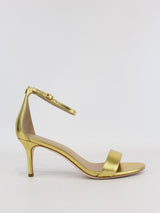 LAUREN RALPH LAUREN sandalo allie in pelle laminata Oro