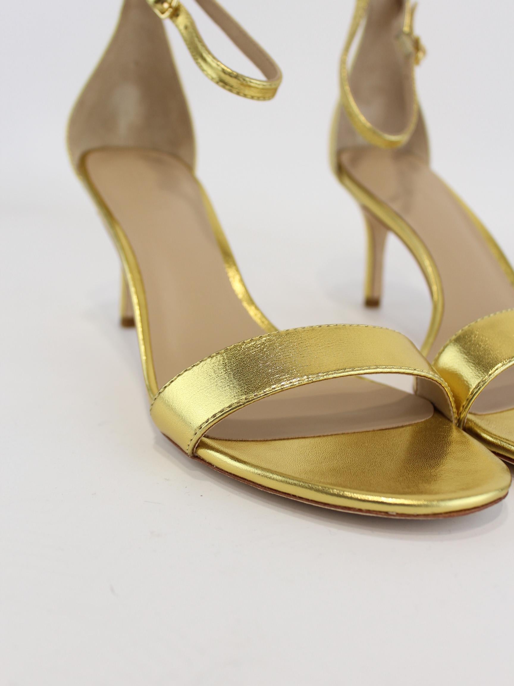 sandalo allie in pelle laminata 802-978207 001 LAUREN RALPH LAUREN 