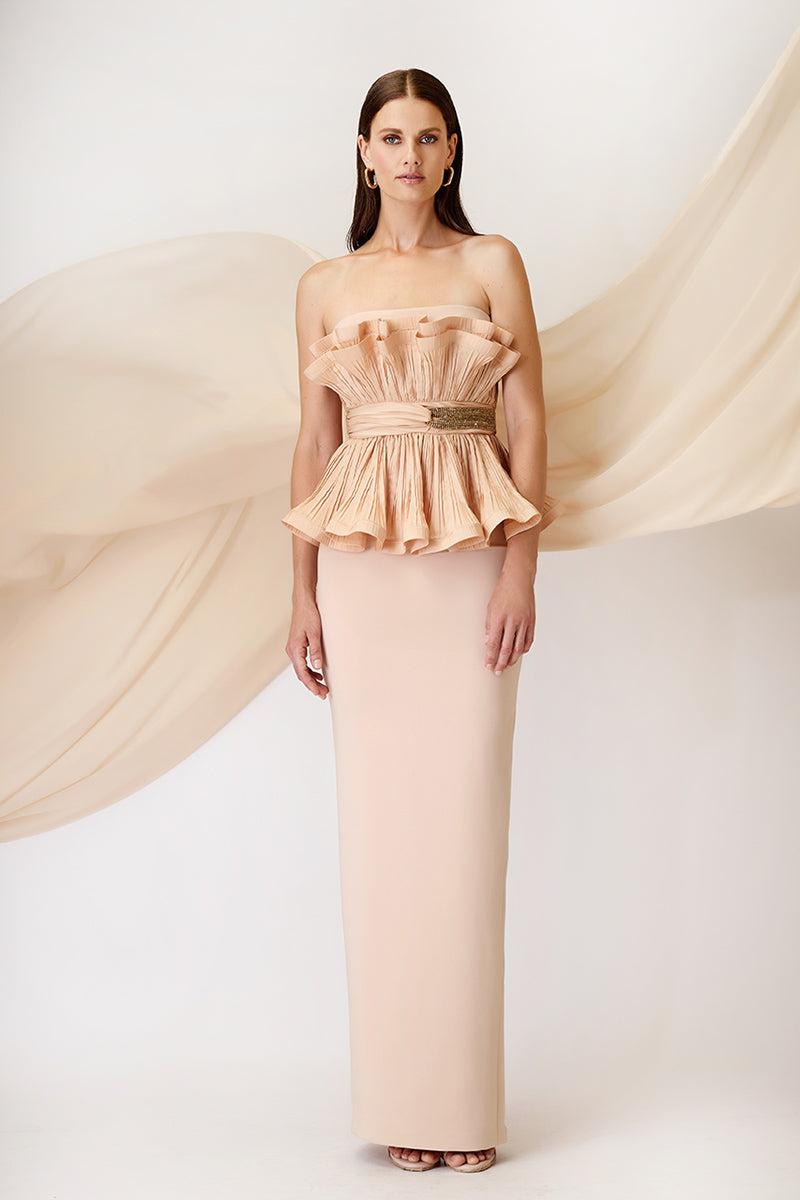 abito con corpetto 5190 BEIGE MAESTRI 