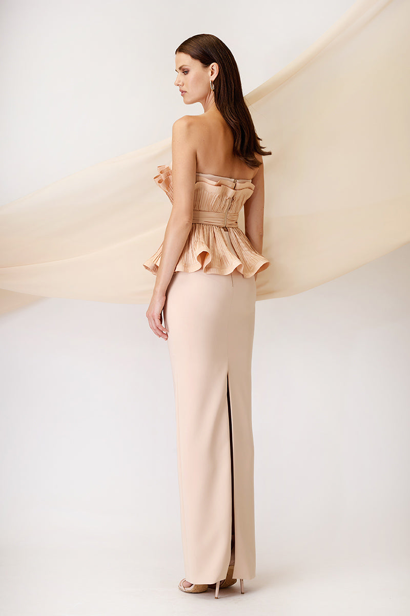 abito con corpetto 5190 BEIGE MAESTRI 