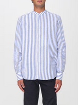 MANUEL RITZ camicia alla coreana Azzurro