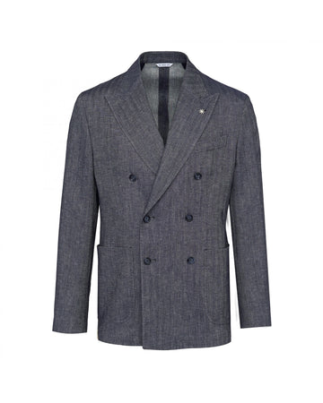 giacca doppiopetto lino 3832G2738 253124 89 MANUEL RITZ 