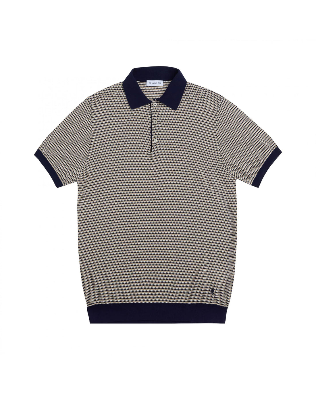 polo jacquard in cotone 3832M508 253313 89 MANUEL RITZ 