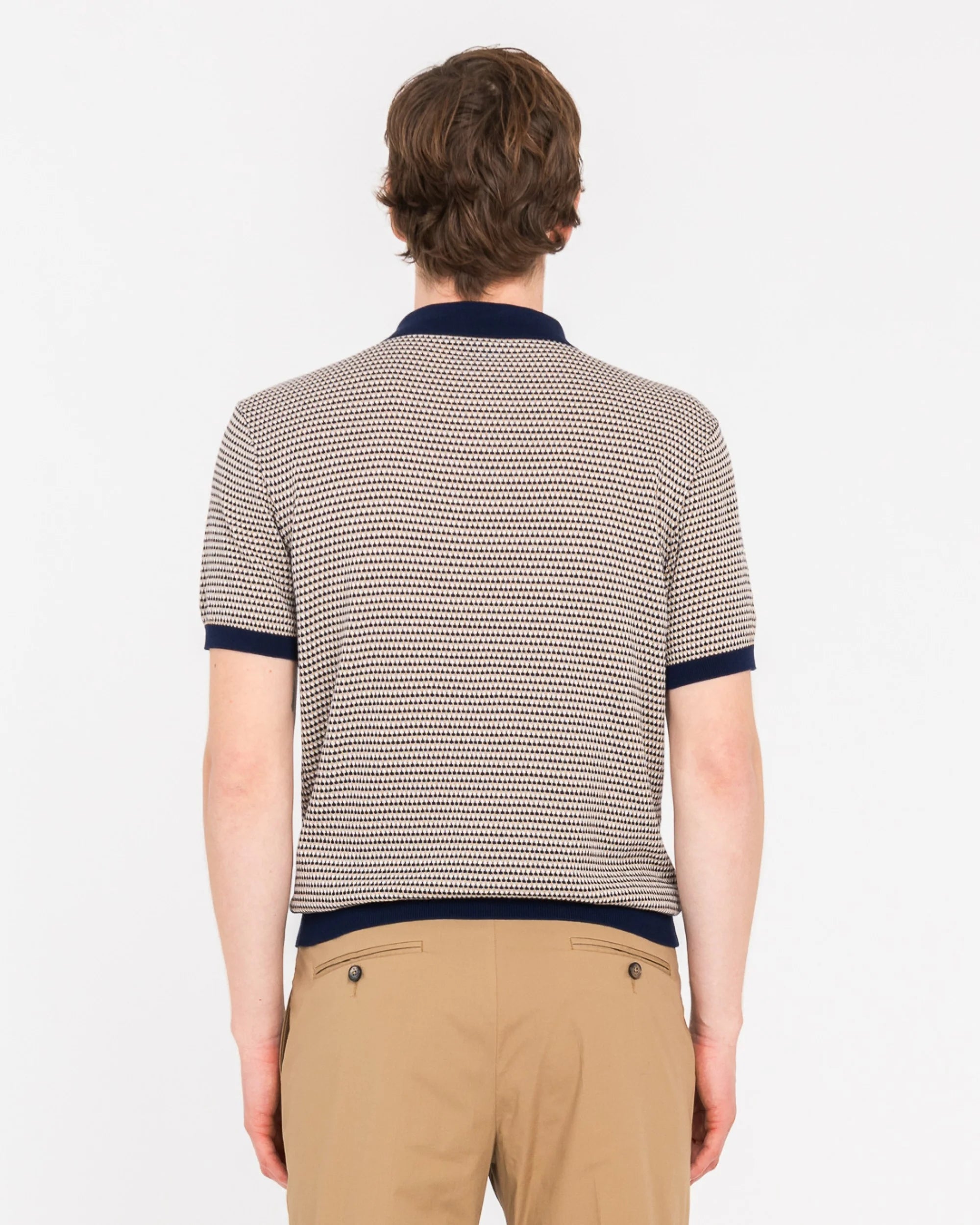 polo jacquard in cotone 3832M508 253313 89 MANUEL RITZ 