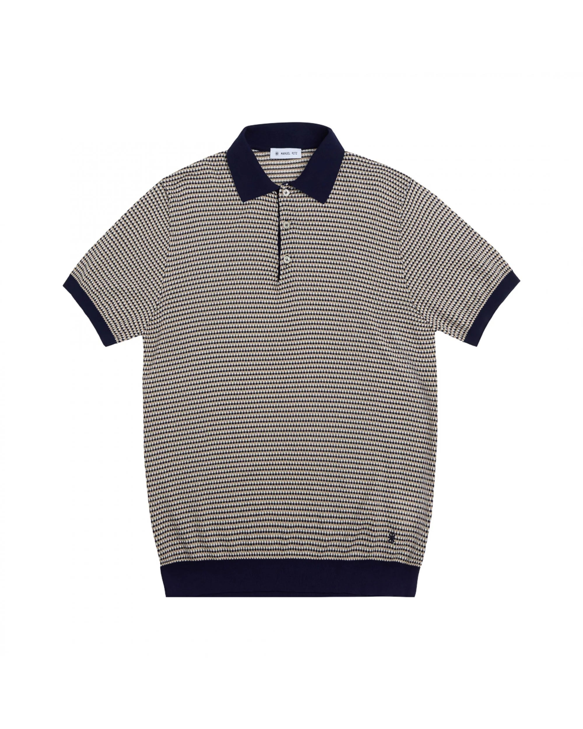 polo jacquard in cotone 3832M508 253313 89 MANUEL RITZ 