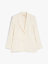 MAXMARA blazer in lino dèlavè Bianco