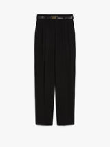 MAXMARA pantalone lungo con cinta Nero